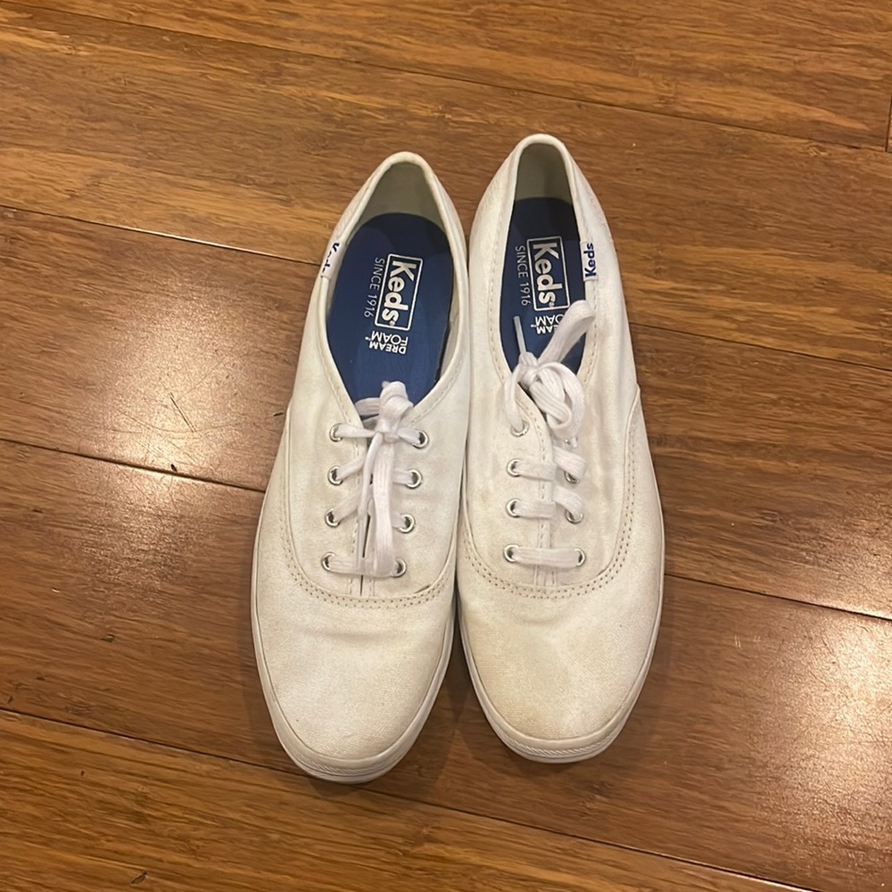 Keds white canvas sneakers